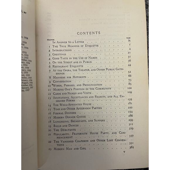 Vintage 1942 Emily Post Book of Etiquette Hardcover Mid Century Manners - Picture 8 of 12